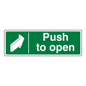 Push To Open Sign (Landscape)