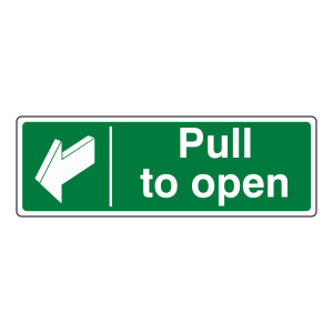 Pull To Open Sign (Landscape)