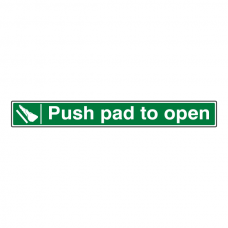 Push Pad To Open Sign (Long Landscape)