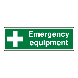 Emergency Equipment Sign (Landscape)