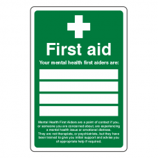 Your Mental Health First Aiders Sign