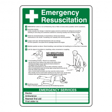 Emergency Resuscitation Sign (Portrait)