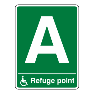 Refuge Point With Letter Sign (Portrait)