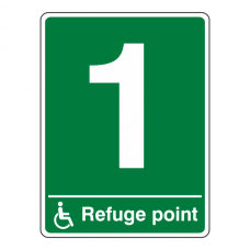 Refuge Point With Number Sign (Portrait)