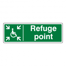 Refuge Point With Wheelchair Sign (Landscape)