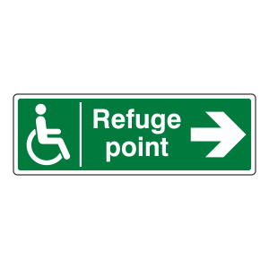 Refuge Point Arrow Right Sign
