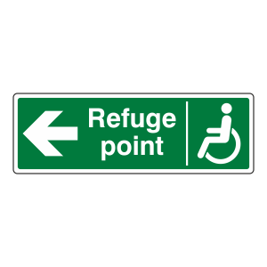 Refuge Point Arrow Left Sign