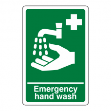 Emergency Hand Wash Sign