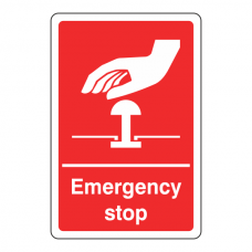 Red Emergency Stop Sign