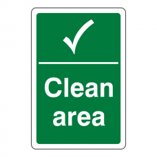 Clean Area Sign