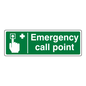 Emergency Call Point Sign (Landscape)