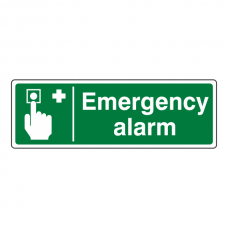 Emergency Alarm Sign (Landscape)