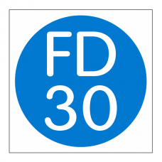 FD30 Door Sign - Blue