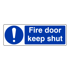 Fire Door Keep Shut Sign (Landscape)