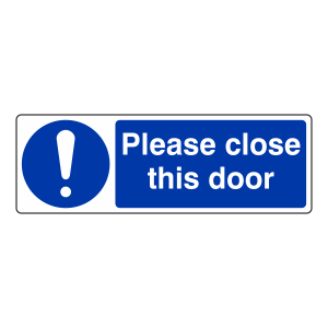 Please Close This Door Sign (Landscape)