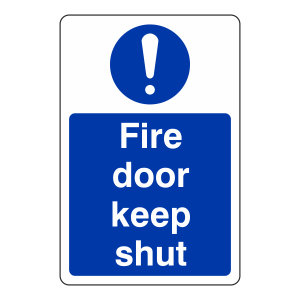 Fire Door Keep Shut Sign (Portrait)
