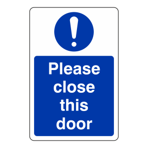 Please Close This Door Sign (Portrait)