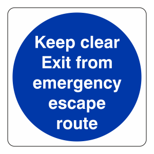 Exit From Emergency Escape Route Sign
