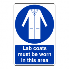 Lab Coats Must Be Worn Sign