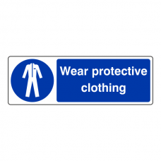 Wear Protective Clothing Sign (Landscape)