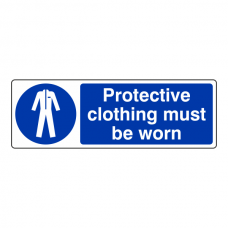Protective Clothing Must Be Worn Sign (Landscape)