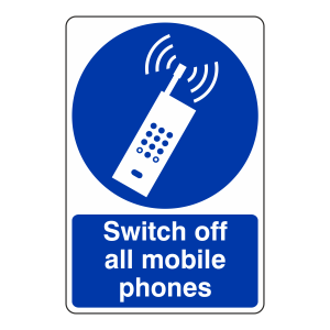 Switch Off All Mobile Phones Sign
