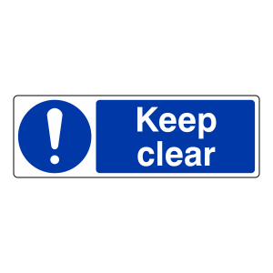 Keep Clear Sign (Landscape)