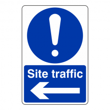 Site Traffic Arrow Left Sign