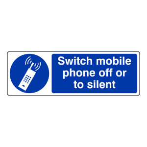 Switch Mobile Phone Off Or To Silent Sign (Landscape)