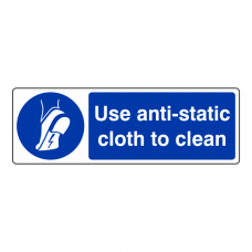 Use Anti-Static Cloth To Clean Sign (Landscape)
