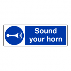 Sound Your Horn Sign (Landscape)