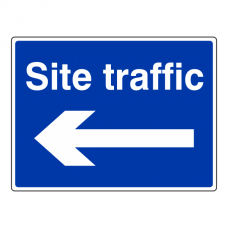 Site Traffic Arrow Left Sign (Large Landscape)