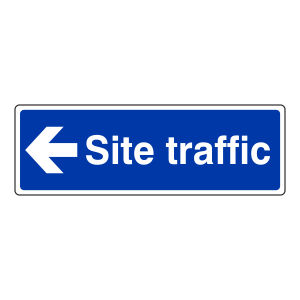 Site Traffic Arrow Left Sign (Landscape)