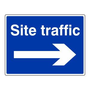 Site Traffic Arrow Right Sign (Large Landscape)
