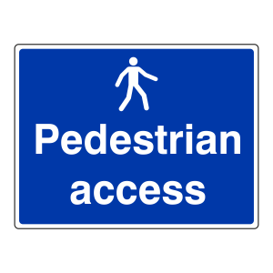Pedestrian Access Sign (Large Landscape)