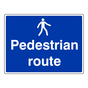 Pedestrian Route Sign (Large Landscape)
