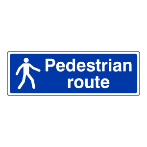 Pedestrian Route Sign (Landscape)