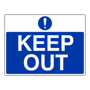 Keep Out Sign (Large Landscape)