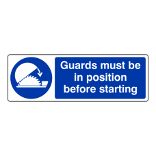 Guards Must Be In Position Sign (Landscape)