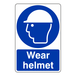 Wear Helmet Sign