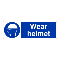 Wear Helmet Sign (Landscape)
