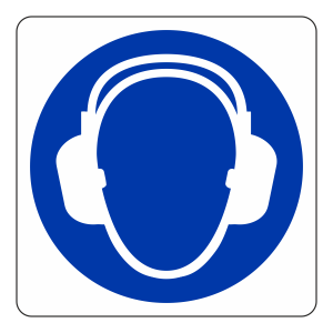 Ear Protection Logo Sign