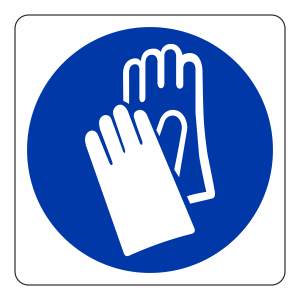 Wear Gloves Logo Sign