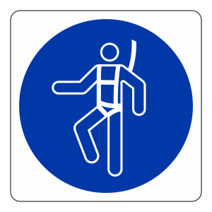 Safety Harness Logo Sign