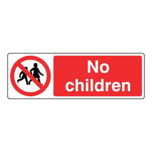 No Children Sign (Landscape)