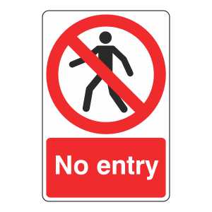 No Entry With Man Sign