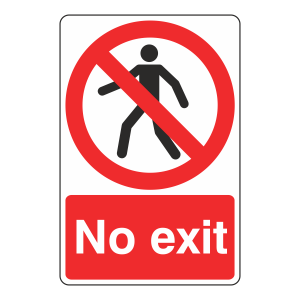 No Exit With Man Sign