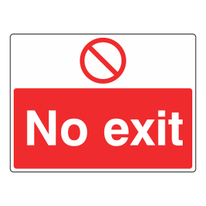 No Exit Sign (Large Landscape)