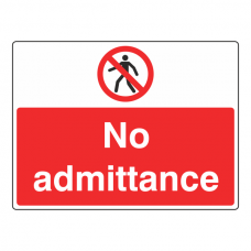 No Admittance Sign (Large Landscape)