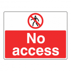 No Access Sign (Large Landscape)